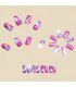 NA099 - Purple Glitter Diamond Nails